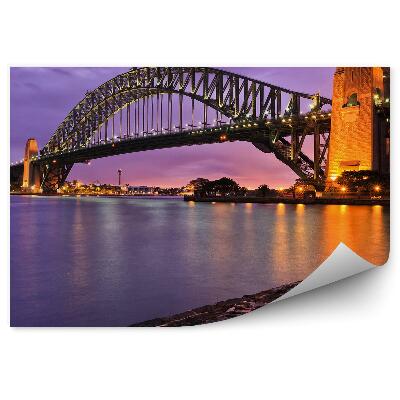 Fototapeta na stenu Sydney most reka vijolična svetloba
