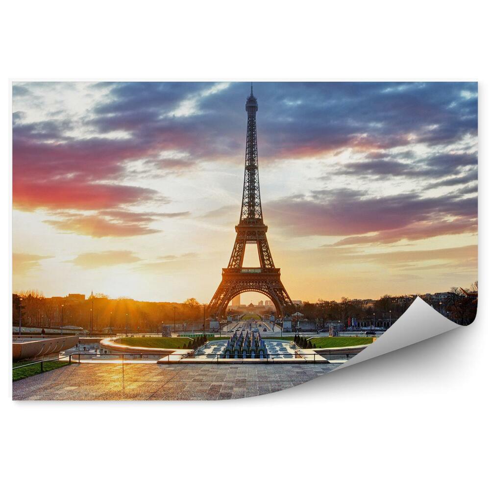 Fototapeta na stenu Mesto Pariz eifflov stolp oblačno barvito nebo