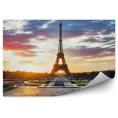 Fototapeta na stenu Mesto Pariz eifflov stolp oblačno barvito nebo