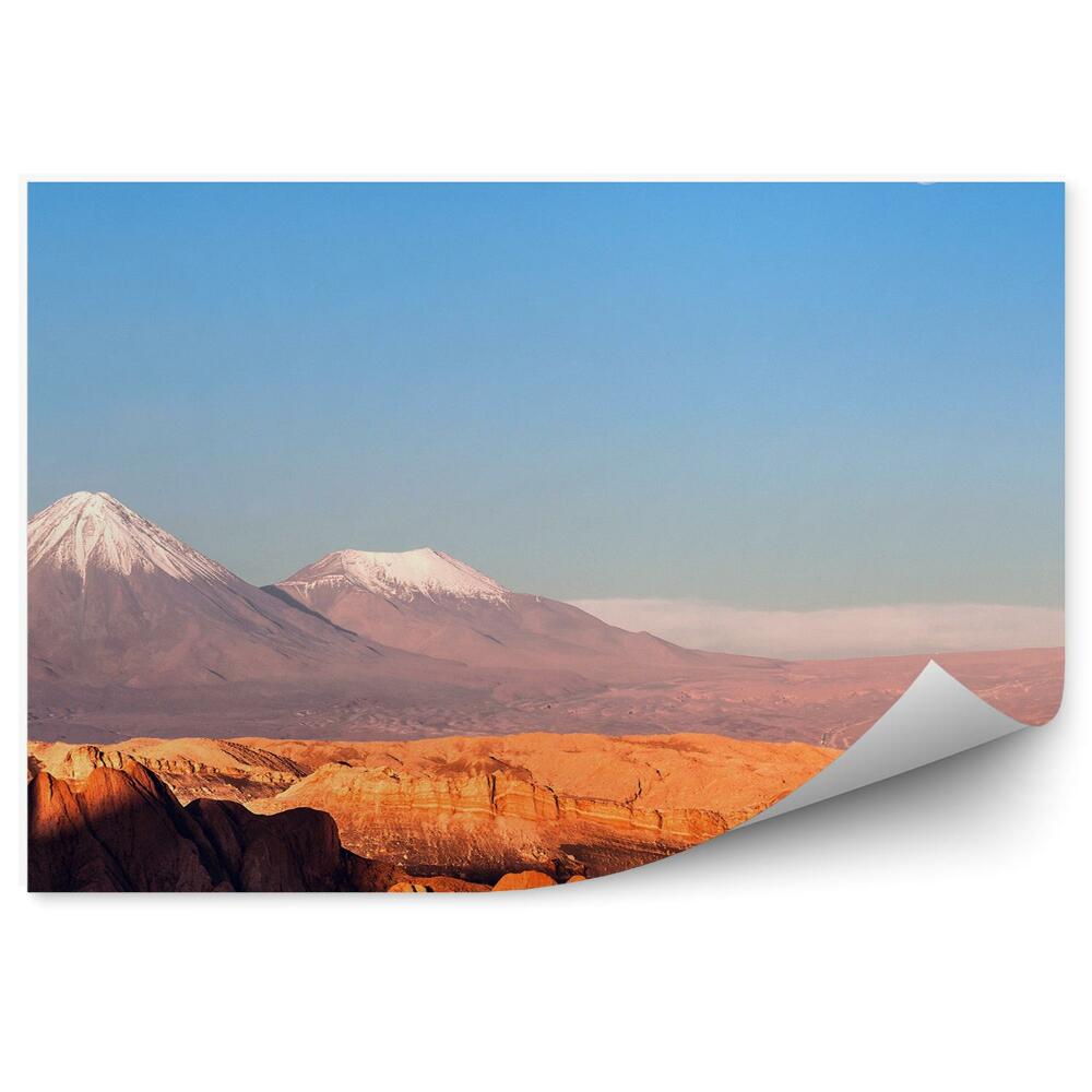 Fototapeta Licancabur sopky sneh skaly hmla obloha západ slnka