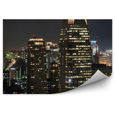 Fototapeta Mrakodrapy Tokio noc