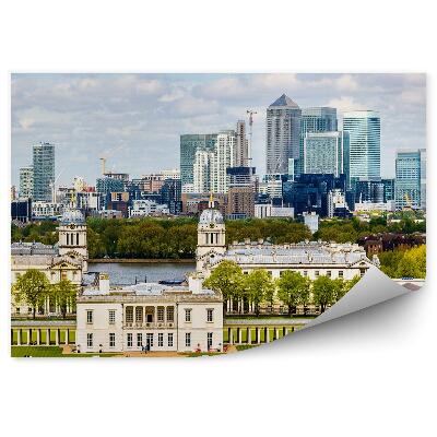 Fototapeta Canary Wharf Greenwich Londýn obloha mraky