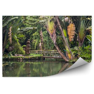 Fototapeta Brazília botanická záhrada socha veľké listy voda