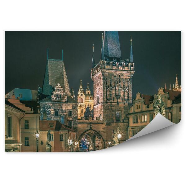 Fototapeta na stenu Karlov most Praha nočné budovy