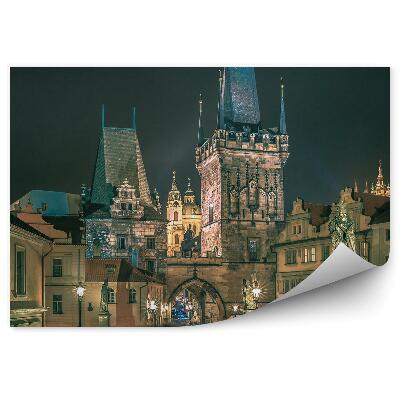 Fototapeta na stenu Karlov most Praha nočné budovy
