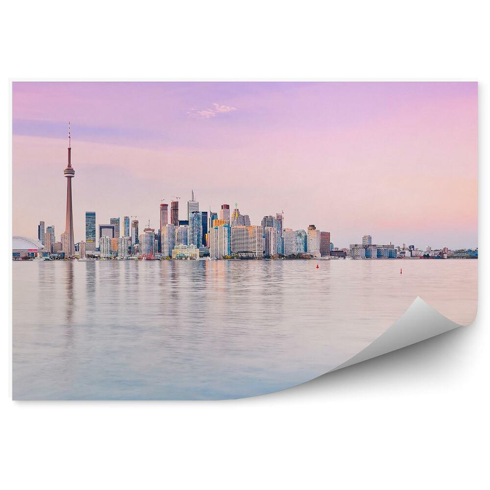 Fototapeta na stenu Panoráma toronto kalifornia televízna veža mrakodrapy oceán obloha západ slnka