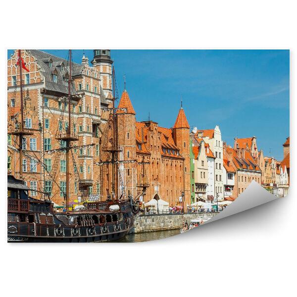 Fototapeta Prístav gdansk budovy lode baltické more