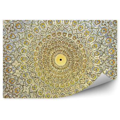 Fototapeta na stenu Dóm mešity vzor otvorov zlaté tvary perspektíva