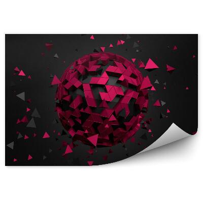 Fototapeta na stenu Guľové geometrické časti 3d