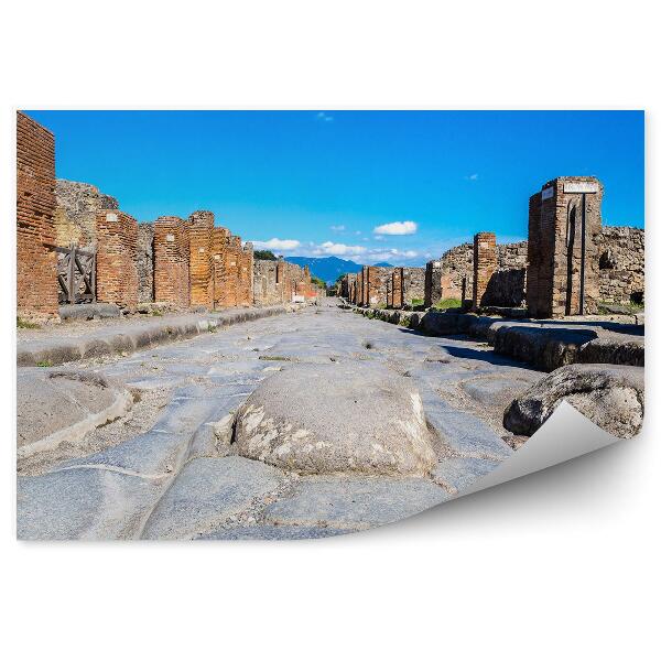 Fototapeta Staroveké mesto Pompeje kamene obloha mraky