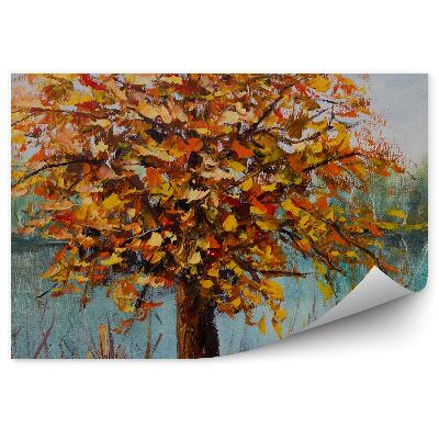 Fototapeta Strom jazero farebné listy park maľované