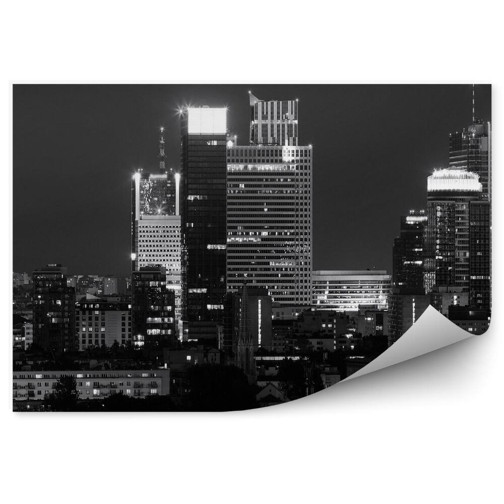 Fototapeta na stenu Čiernobiela panoráma Varšavy