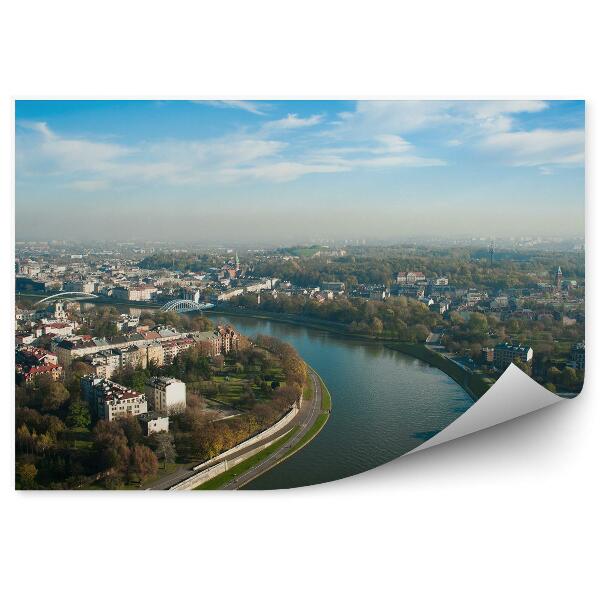 Fototapeta Panoráma Krakova z vtáčej perspektívy