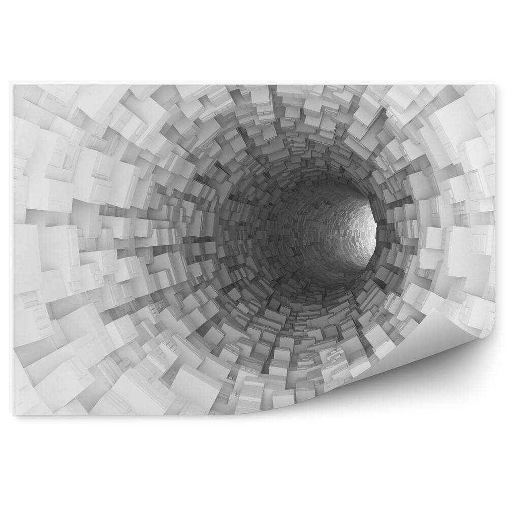 Fototapeta na stenu Biely sivý 3d tunel
