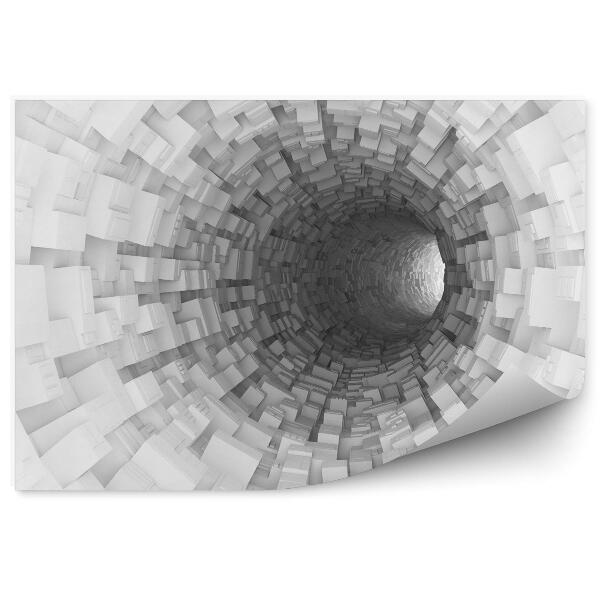 Fototapeta na stenu Biely sivý 3d tunel