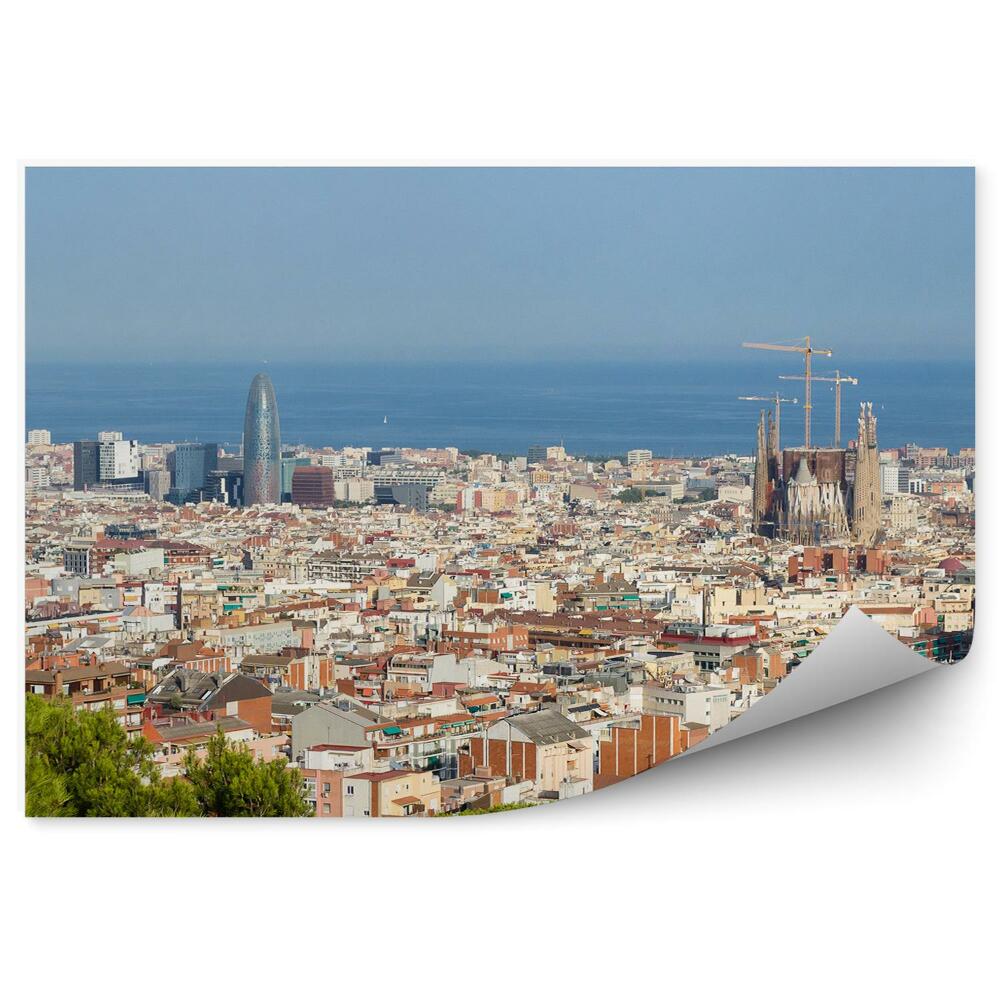 Fototapeta Panoramatický pohľad na katedrálu budovy mesta Barcelona Španielsko