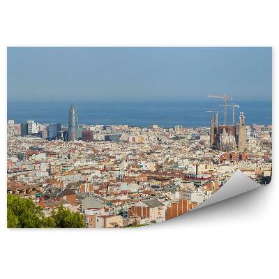 Fototapeta Panoramatický pohľad na katedrálu budovy mesta Barcelona Španielsko