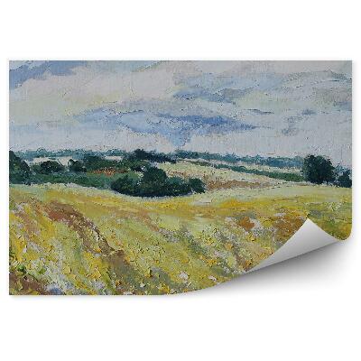 Fototapeta Horská Krajina Dedina Mraky Stromy Farba