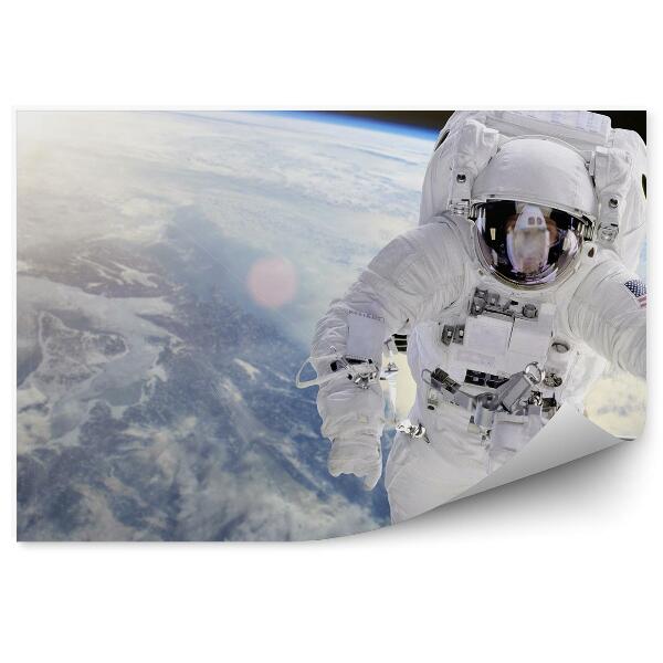 Fototapeta Astronaut Planéta Zem Oceány Mesiac Obloha Hviezdy
