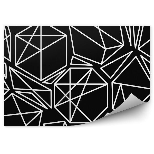 Fototapeta na stenu Čiernobiely geometrický vzor