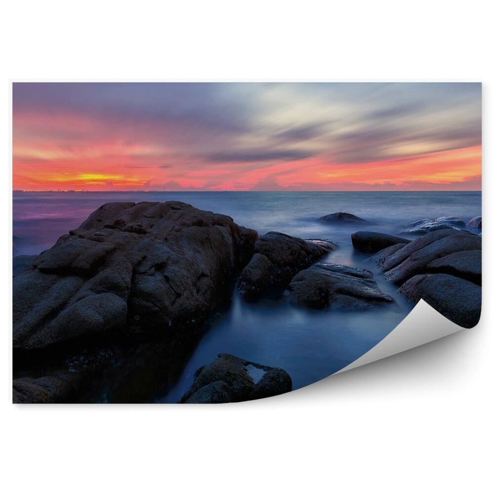 Fototapeta Voda Mraky Skaly Ázia Pohľad Slnko Krajina