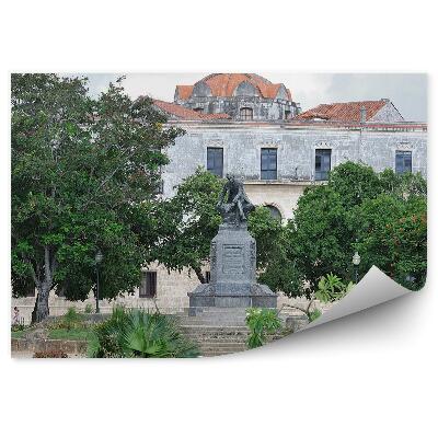 Fototapeta Staré Centrum Mesta Sochy Stromy Vegetácia