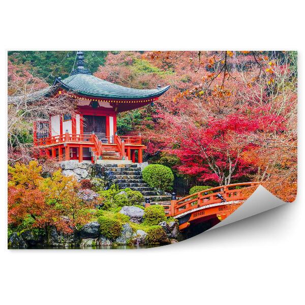 Fototapeta Daigoji Chrám Japonsko Jeseň Vegetácia Príroda Rieka