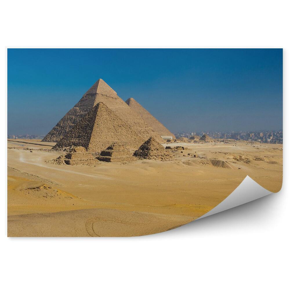 Fototapeta Pogled iz zraka na piramide mesto Kairo