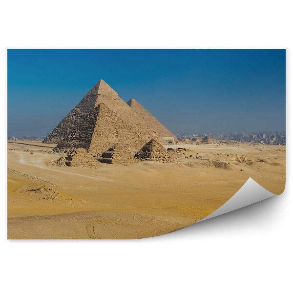 Fototapeta Pogled iz zraka na piramide mesto Kairo
