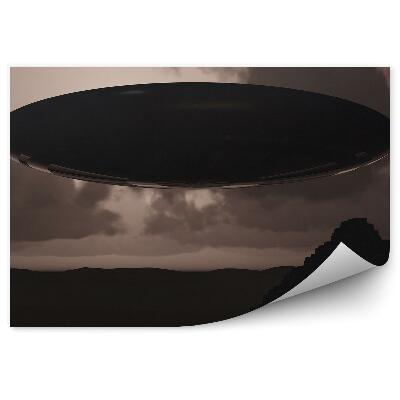 Fototapeta na stenu Ufo 3d Obloha Mraky Pyramídy Tma Ľudia