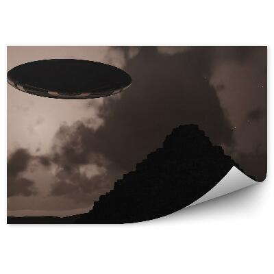 Fototapeta Ufo 3d Obloha Mraky Pyramídy Tma