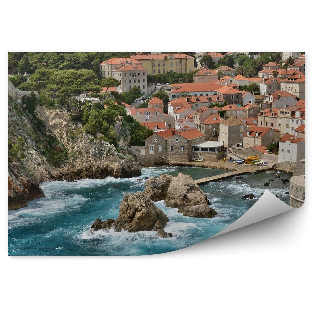 Fototapeta na stenu Dubrovník Staré Mesto Pobrežie Mólo Vlny