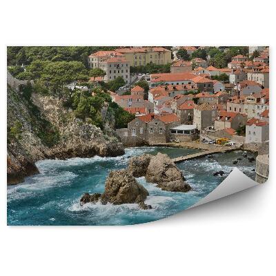 Fototapeta na stenu Dubrovník Staré Mesto Pobrežie Mólo Vlny