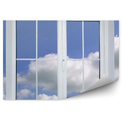 Fototapeta na stenu Oblaky na oblohe rám okna