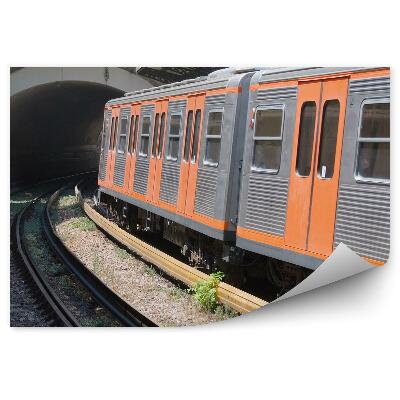 Fototapeta Atény Vlak Stanica Metra Koľaje Most