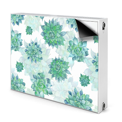 Dekoračný magnet na radiátor Jemné sukulenty na bielom