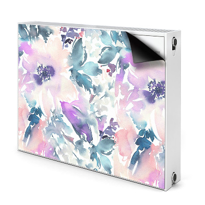 Dekoračný magnet na radiátor Akvarelové pastelové kvety a listy