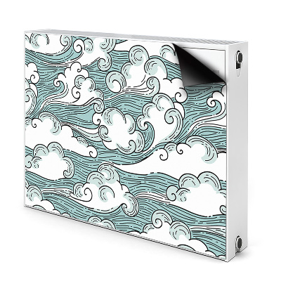 Dekoračný magnet na radiátor Japonské vlny a oblaky