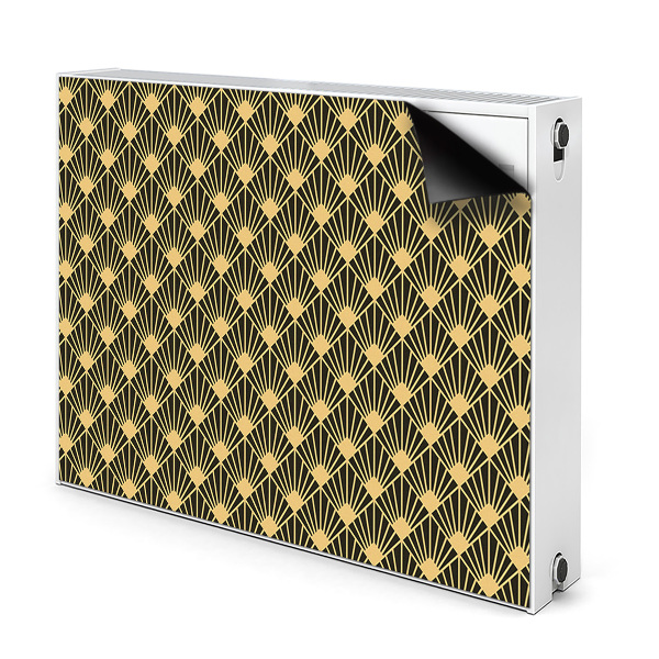 Dekoračný magnet na radiátor Art Deco geometrické vejáriky