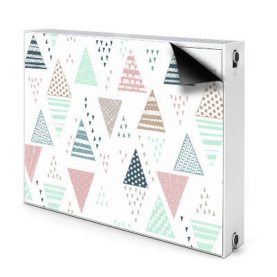 Dekoračný magnet na radiátor Farebné geometrické trojuholníkové vzory