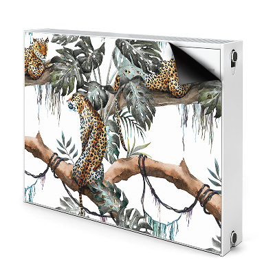 Dekoračný magnet na radiátor Leopard na tropických konároch