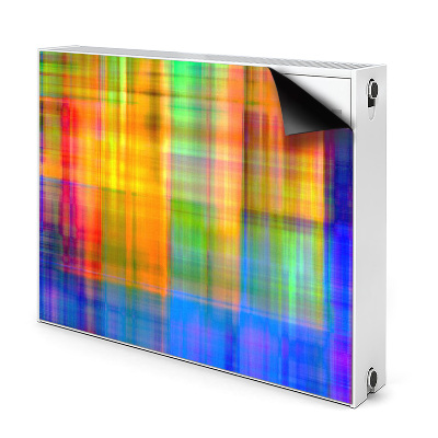 Dekoračný magnetický kryt na radiátor Farebná abstraktná mriežka