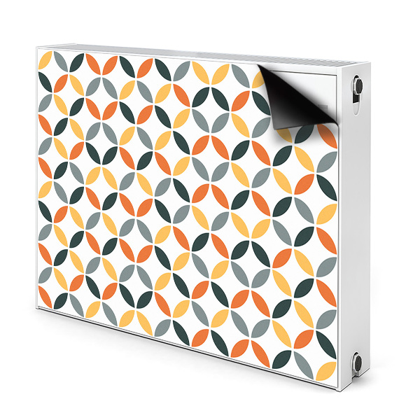 Dekoračný magnet na radiátor Retro geometrický kvetinový vzor