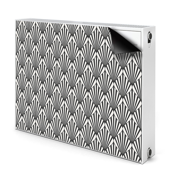 Dekoračný magnetický kryt na radiátor Art Deco vejárový geometrický vzor