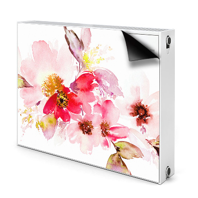 Dekoračný magnet na radiátor Akvarelové kvetinové motívy v ružovej