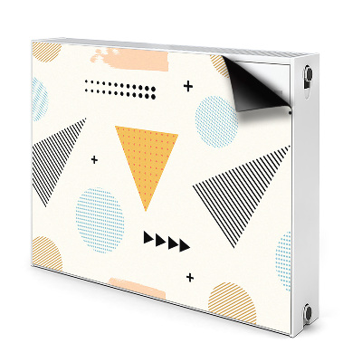 Dekoračný magnet na radiátor Geometrické tvary s pastelovými prvkami
