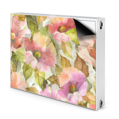 Dekoračný magnet na radiátor Akvarelové kvety v pastelových farbách