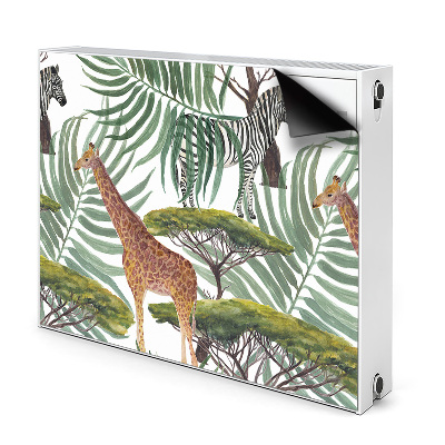 Dekoračný magnetický kryt na radiátor Zvieratá v africkej džungli