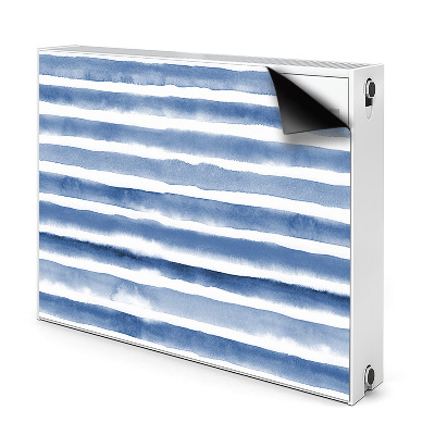 Dekoračný magnet na radiátor Modré akvarelové horizontálne pruhy