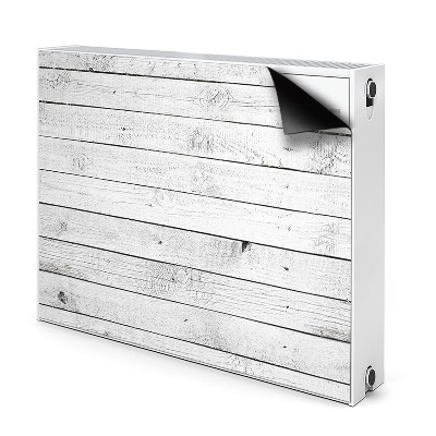 Dekoračný magnet na radiátor Biele drevené dosky s letokruhmi